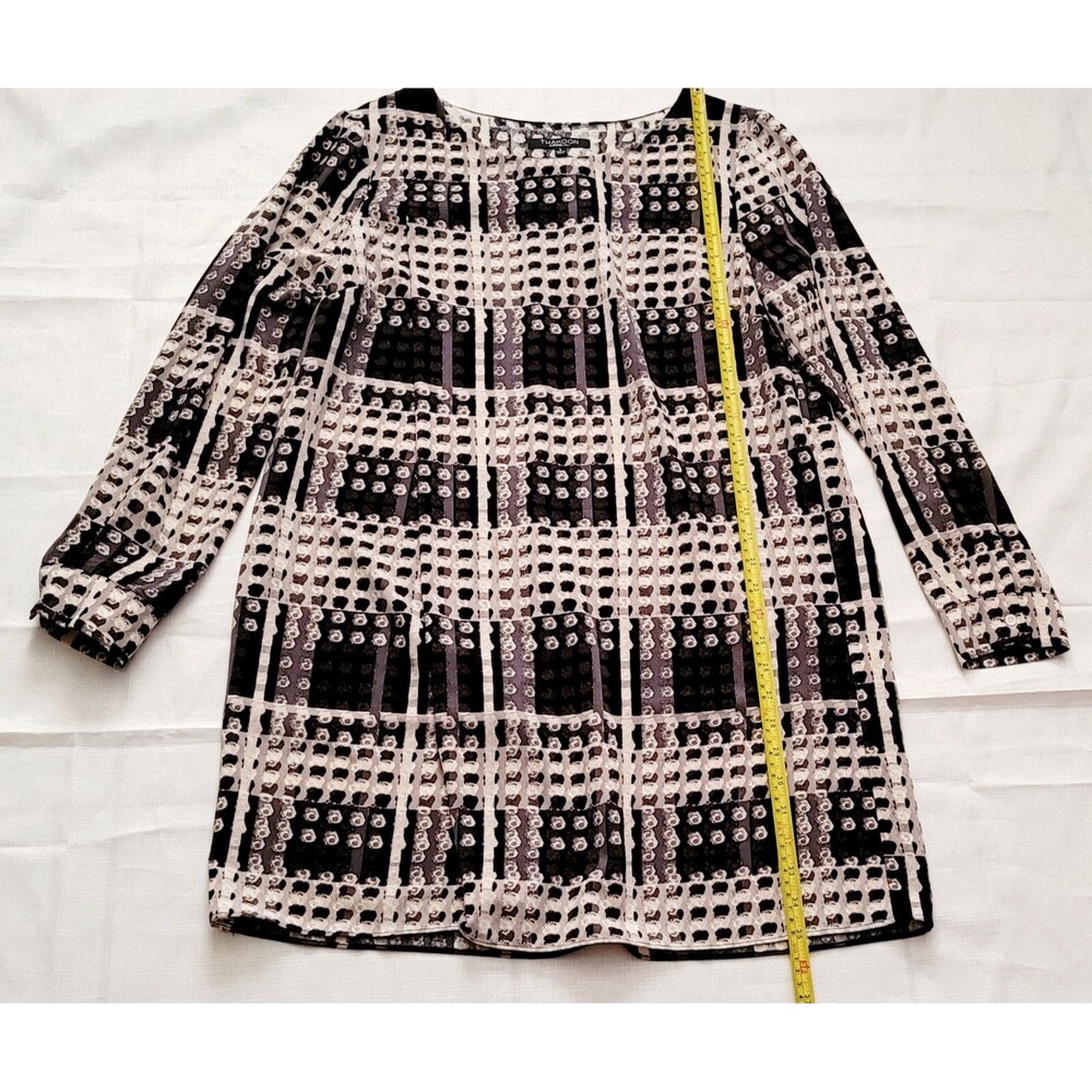 Thakoon for Designation Dress Black Gray White Women's Size L - Picture 4 of 7